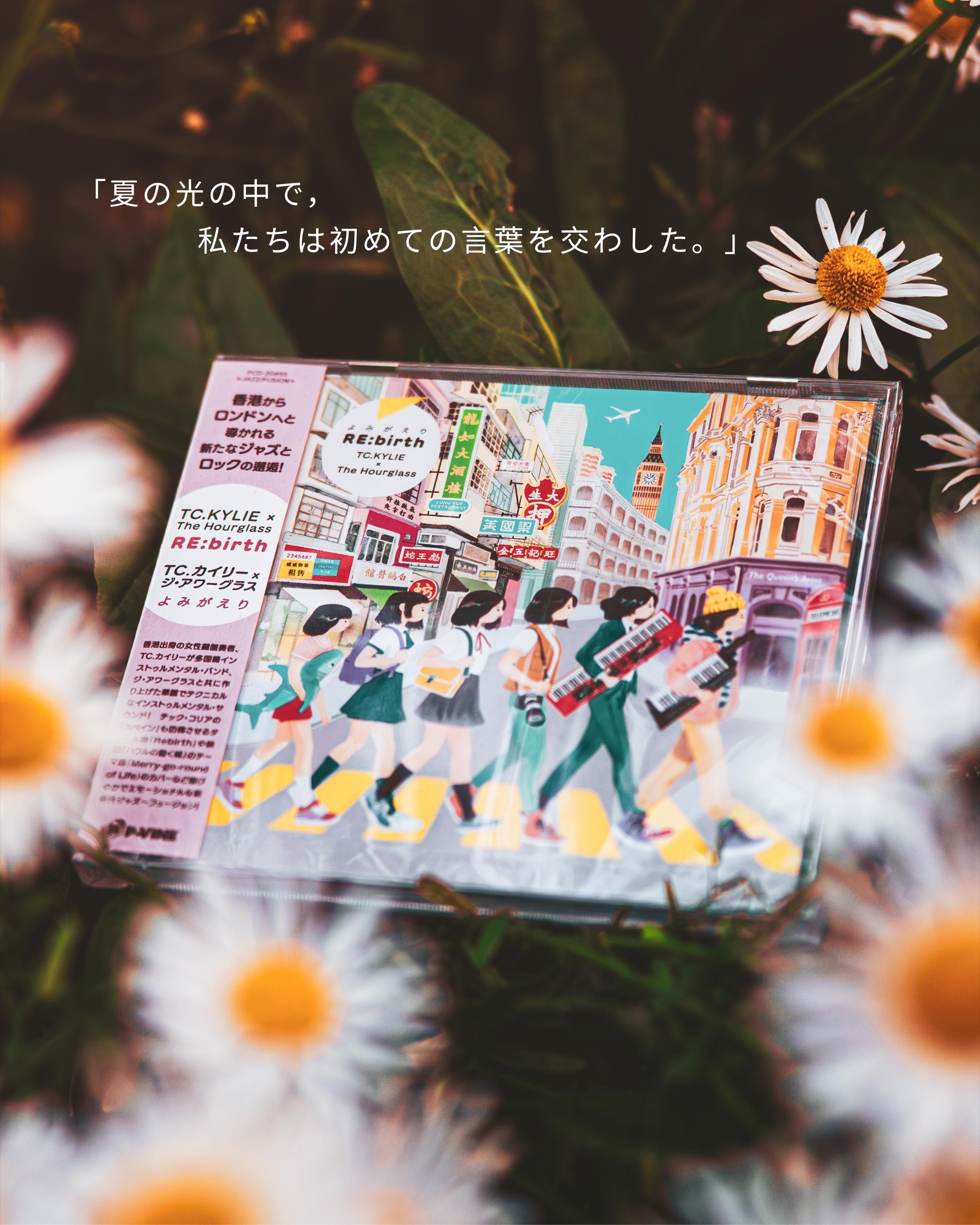 RE:birth Japanese CD edition photographed among summer daisies