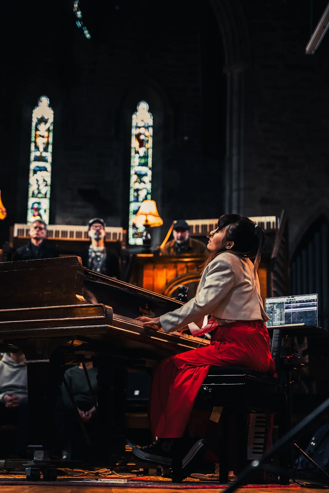 TC.KYLIE at the piano at Pianodrome, Edinburgh